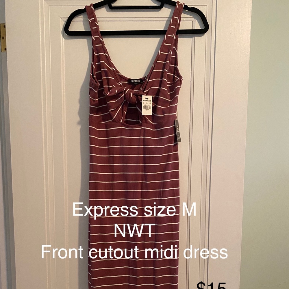 Express midi striped dress